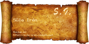 Süle Irén névjegykártya