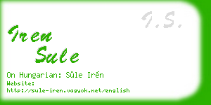 iren sule business card